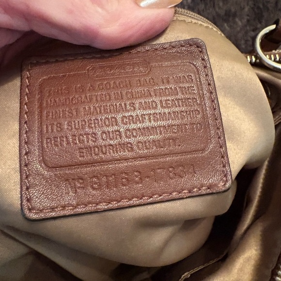 Coach Tan and Brown Signature Shoulder Bag - Picture 10 of 10